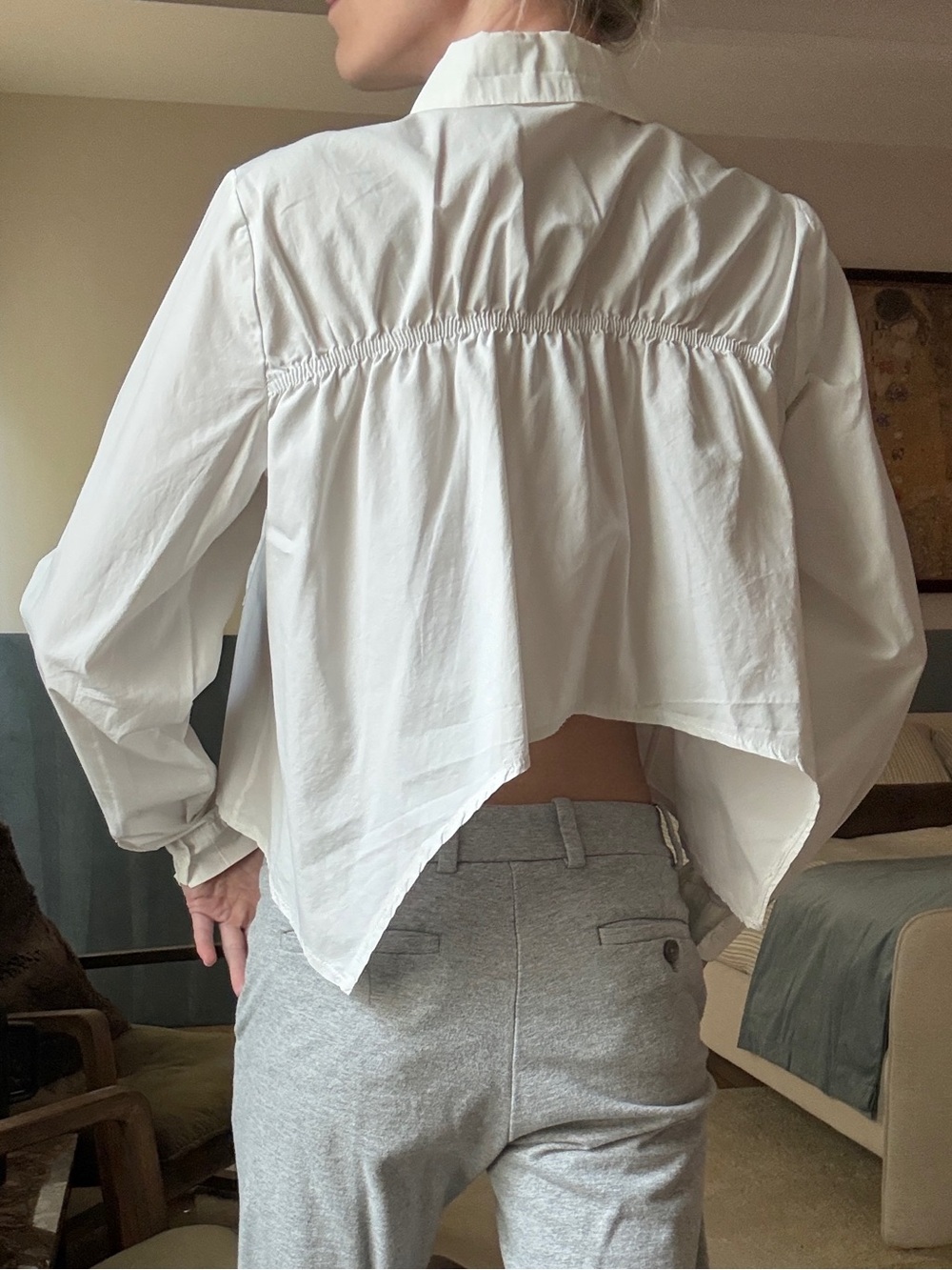 Missguided Cropped Flowy Blouse